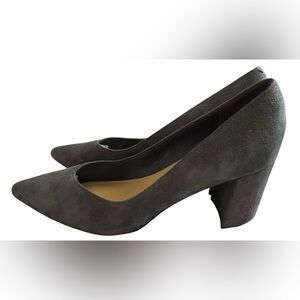 Marc Fisher Gray Leather Suede Pumps SZ 7.5